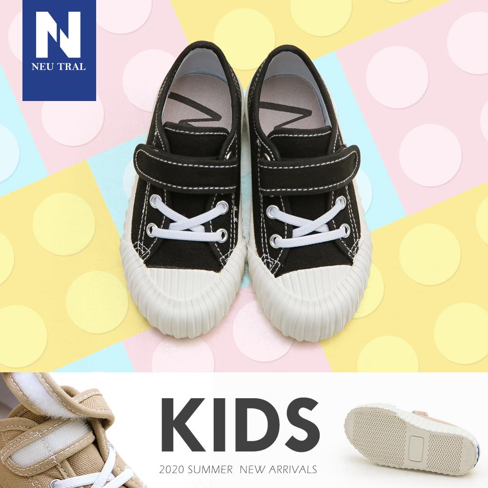 NeuTral 奶茶色防潑水餅乾鞋(黑)-KID