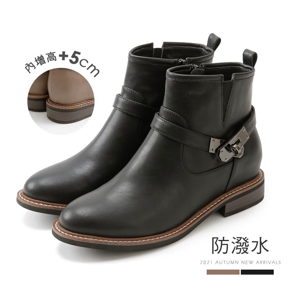 韓 防潑水v口西部牛仔中筒靴 大尺碼 系列推薦 Fmshoes女鞋購物網站